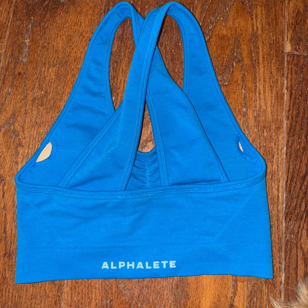 Alphalete amplify blue sports bra